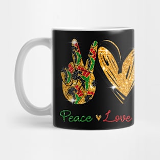 Peace Love Juneteenth June 1865 African black Freedom Women Mug